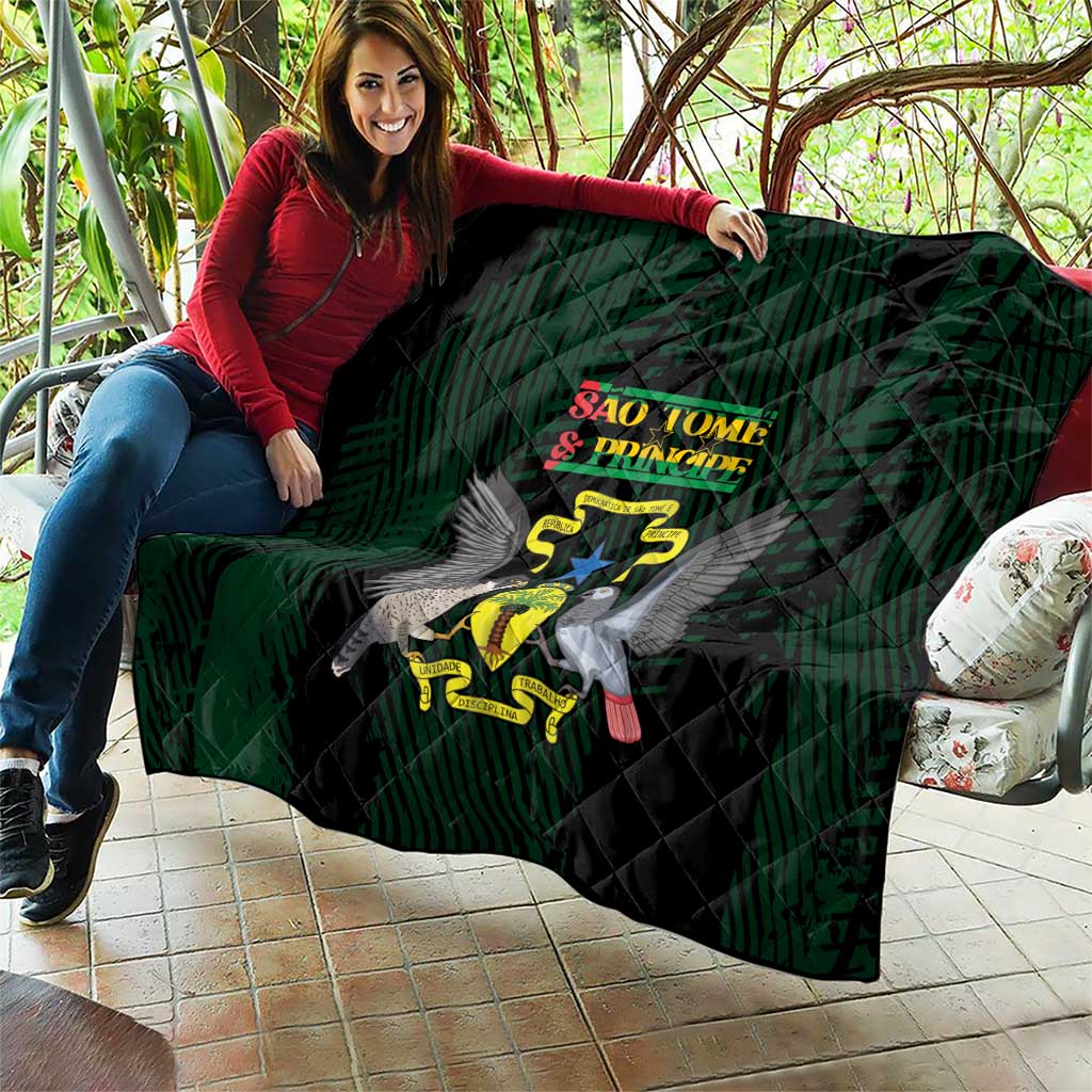Sao Tome and Principe Quilt Coat Of Arms Style