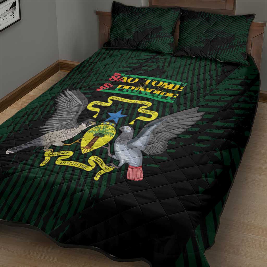 Sao Tome and Principe Quilt Bed Set Coat Of Arms Style