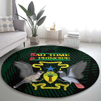 Sao Tome and Principe Round Carpet Coat Of Arms Style