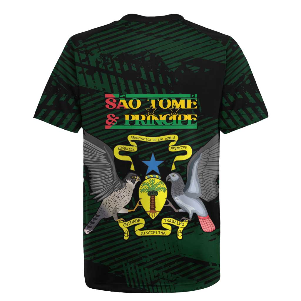 Sao Tome and Principe Rugby Jersey Coat Of Arms Style