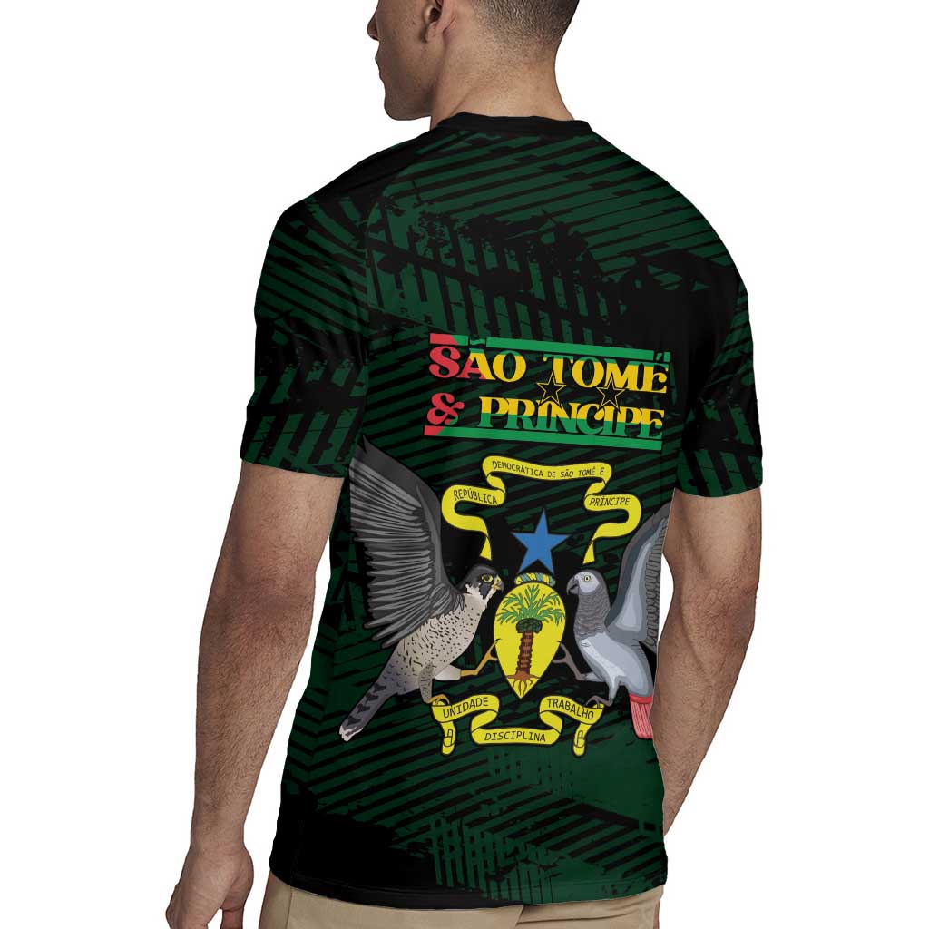 Sao Tome and Principe Rugby Jersey Coat Of Arms Style