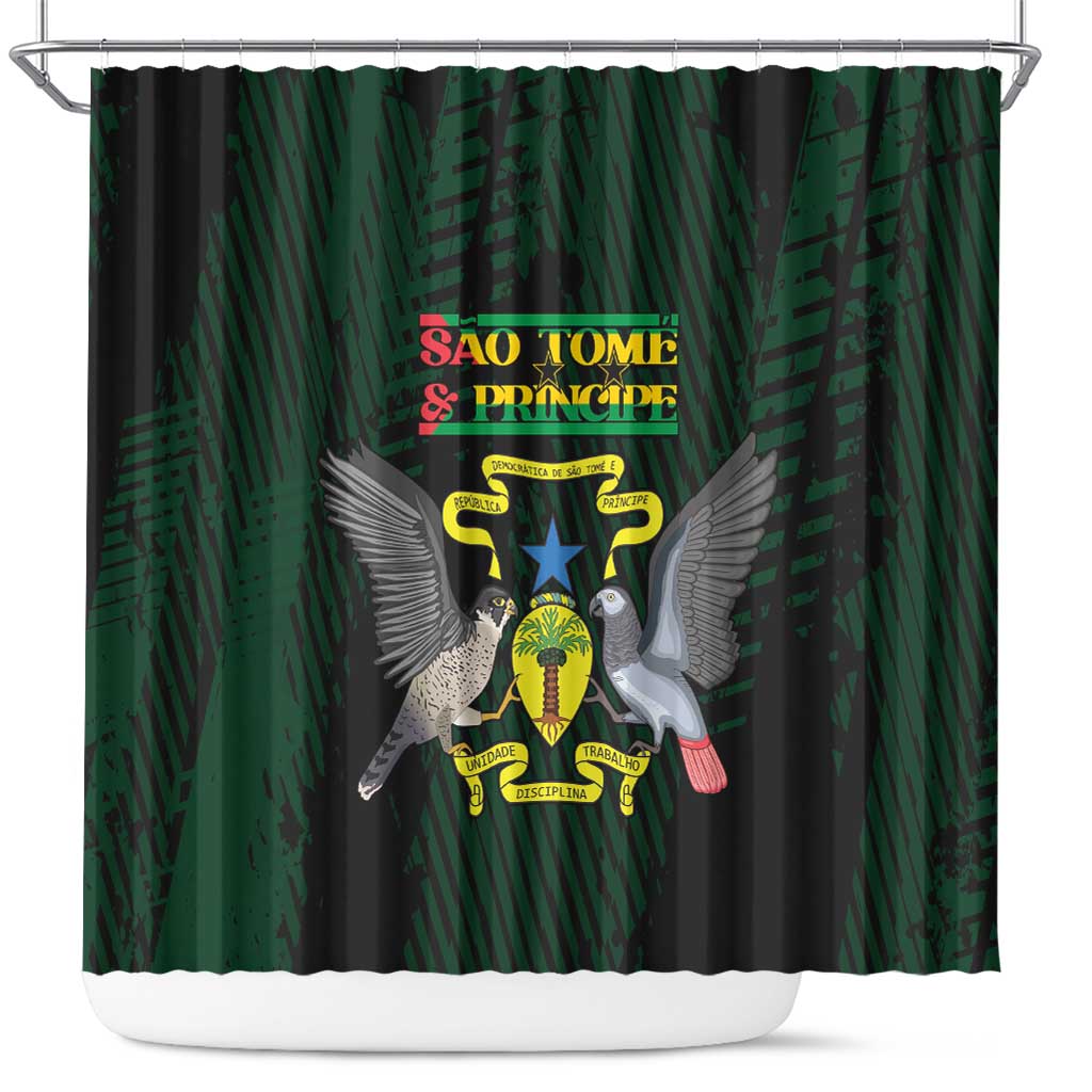 Sao Tome and Principe Shower Curtain Coat Of Arms Style