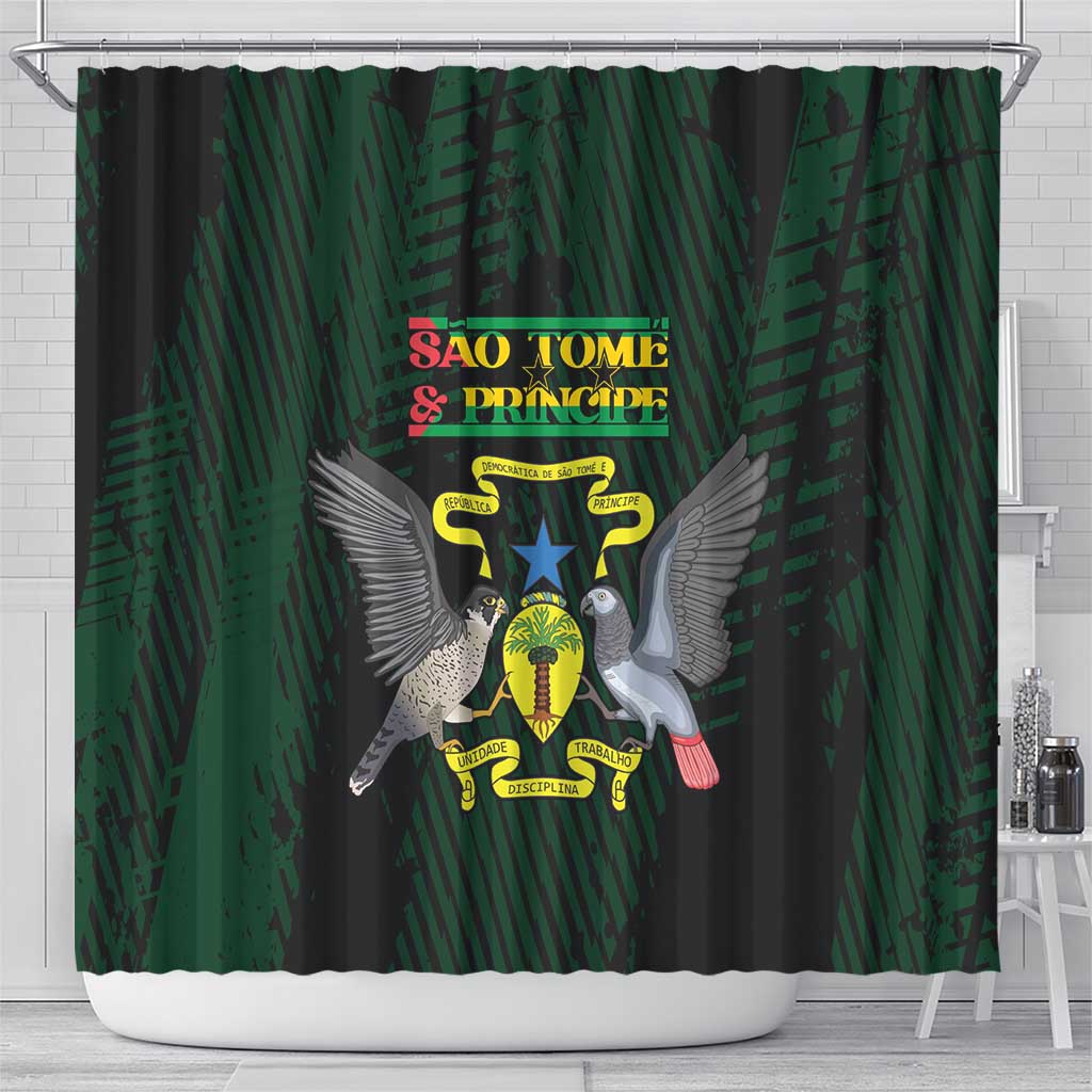 Sao Tome and Principe Shower Curtain Coat Of Arms Style