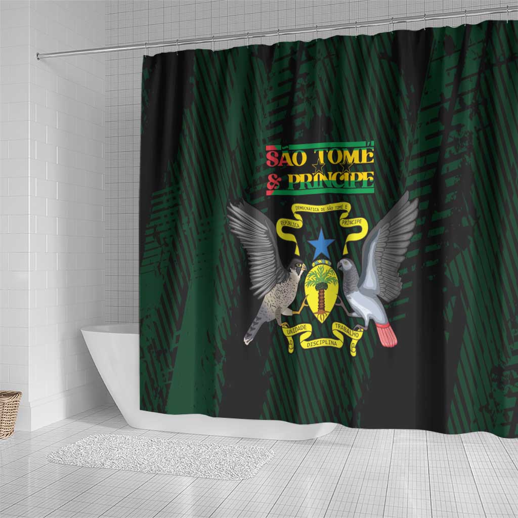 Sao Tome and Principe Shower Curtain Coat Of Arms Style