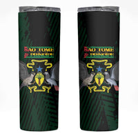 Sao Tome and Principe Skinny Tumbler Coat Of Arms Style