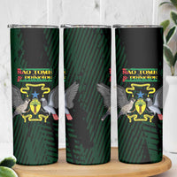 Sao Tome and Principe Skinny Tumbler Coat Of Arms Style