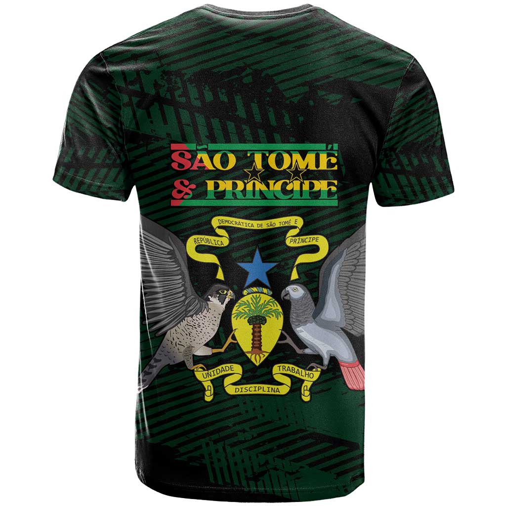 Sao Tome and Principe T Shirt Coat Of Arms Style