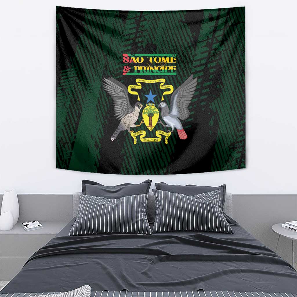 Sao Tome and Principe Tapestry Coat Of Arms Style