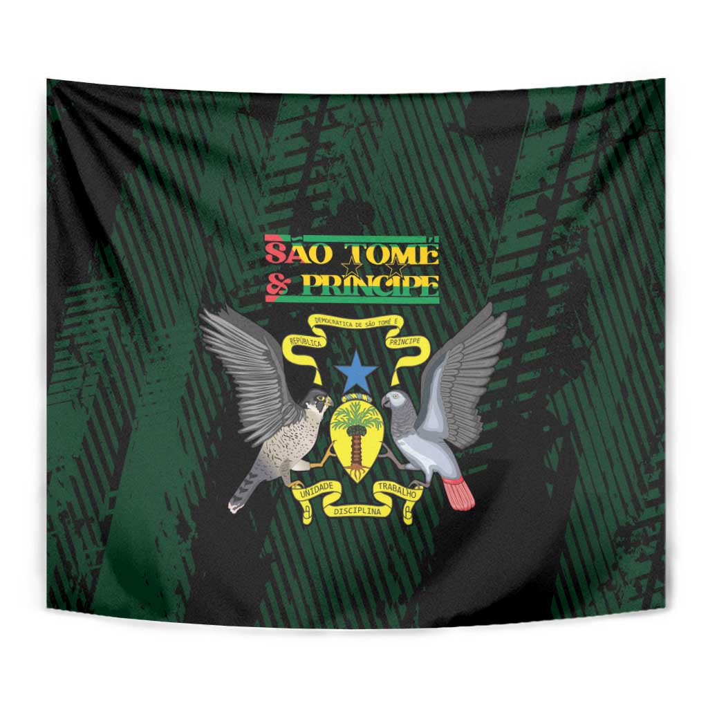 Sao Tome and Principe Tapestry Coat Of Arms Style