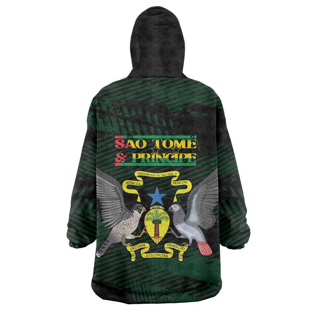 Sao Tome and Principe Wearable Blanket Hoodie Coat Of Arms Style