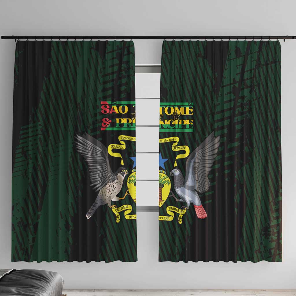 Sao Tome and Principe Window Curtain Coat Of Arms Style