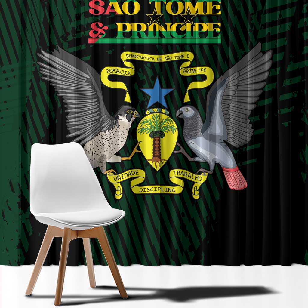 Sao Tome and Principe Window Curtain Coat Of Arms Style