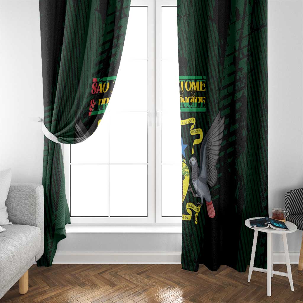 Sao Tome and Principe Window Curtain Coat Of Arms Style