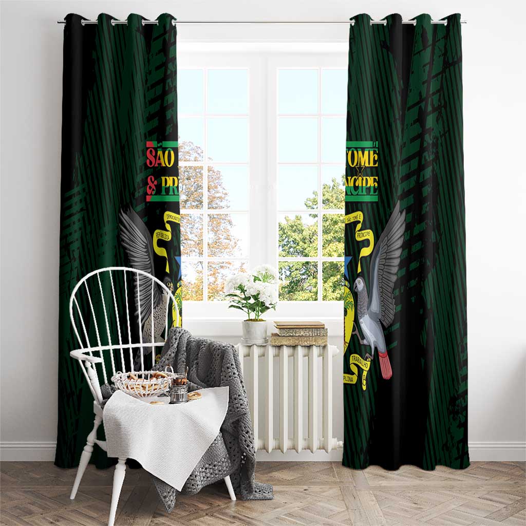 Sao Tome and Principe Window Curtain Coat Of Arms Style