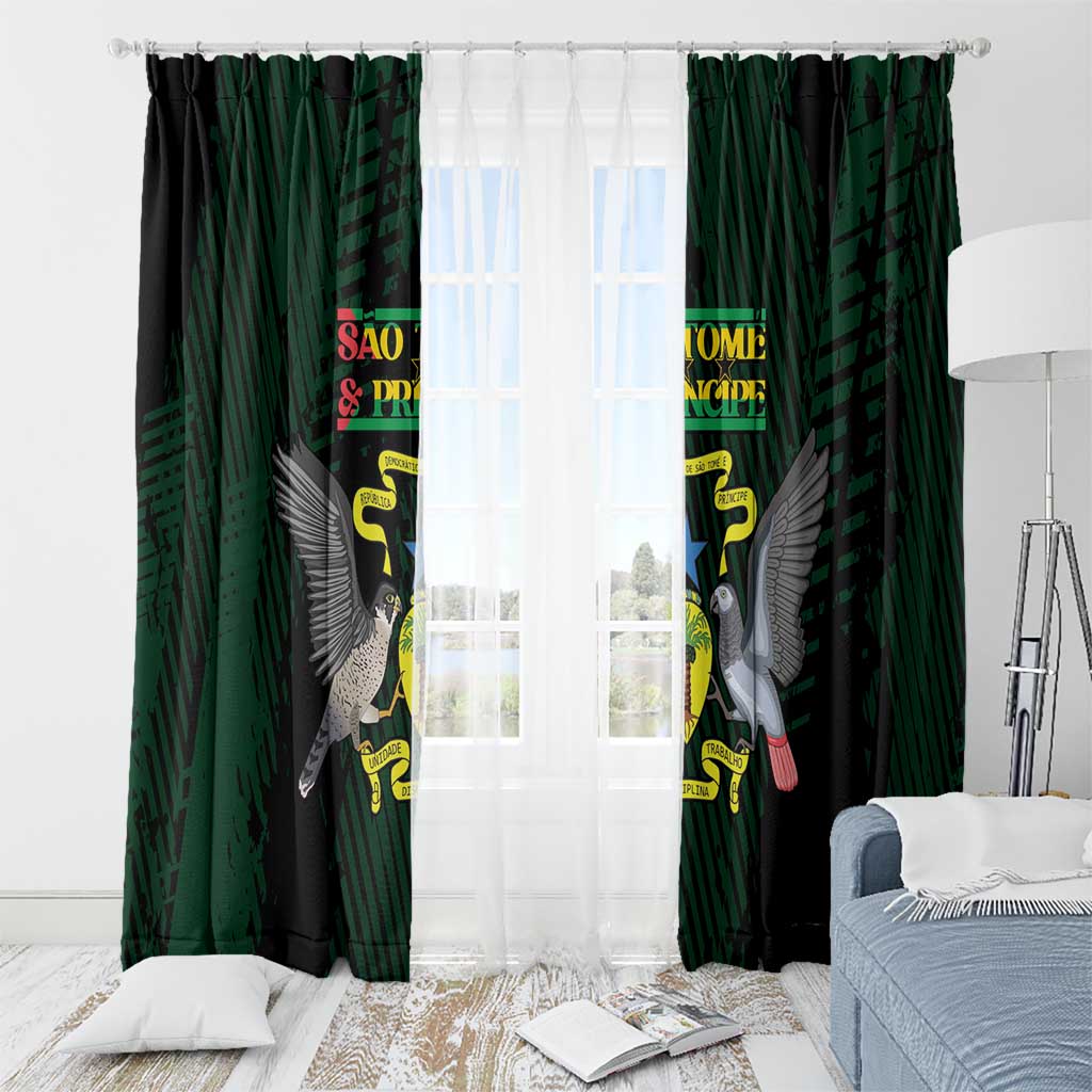 Sao Tome and Principe Window Curtain Coat Of Arms Style