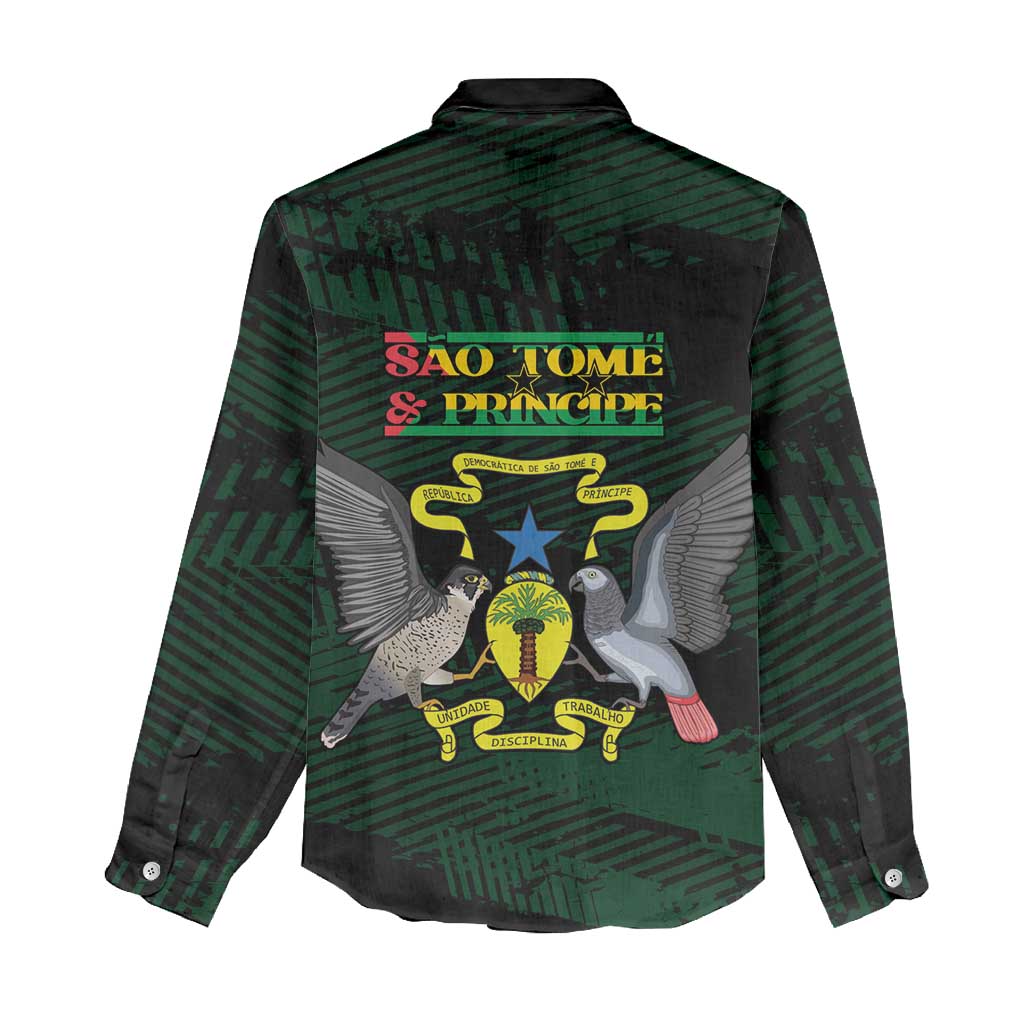 Sao Tome and Principe Women Casual Shirt Coat Of Arms Style