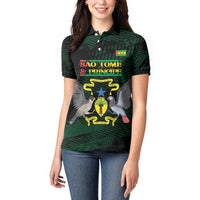Sao Tome and Principe Women Polo Shirt Coat Of Arms Style