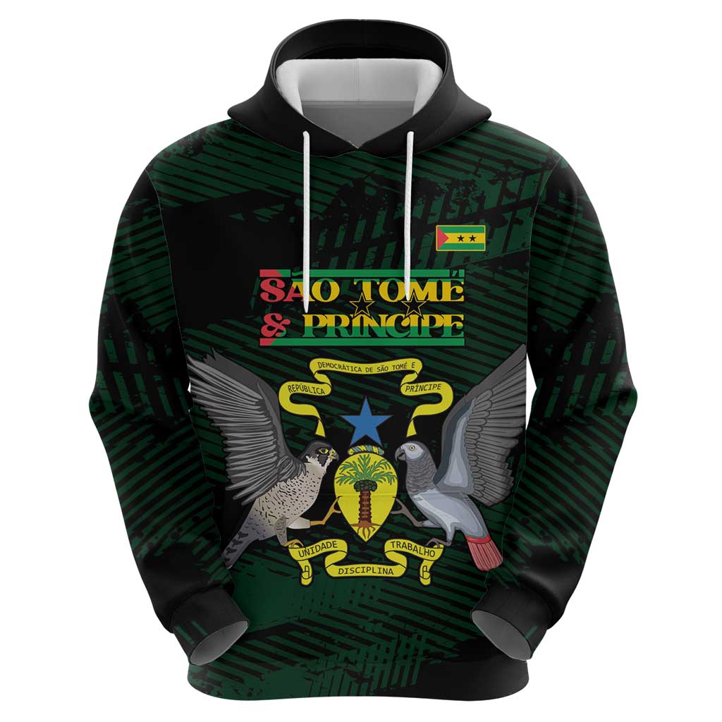 Sao Tome and Principe Zip Hoodie Coat Of Arms Style