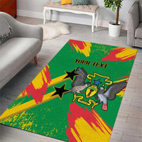 Custom Sao Tome and Principe Football Area Rug Selecao dos Falcoes e Papagaios