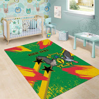 Custom Sao Tome and Principe Football Area Rug Selecao dos Falcoes e Papagaios