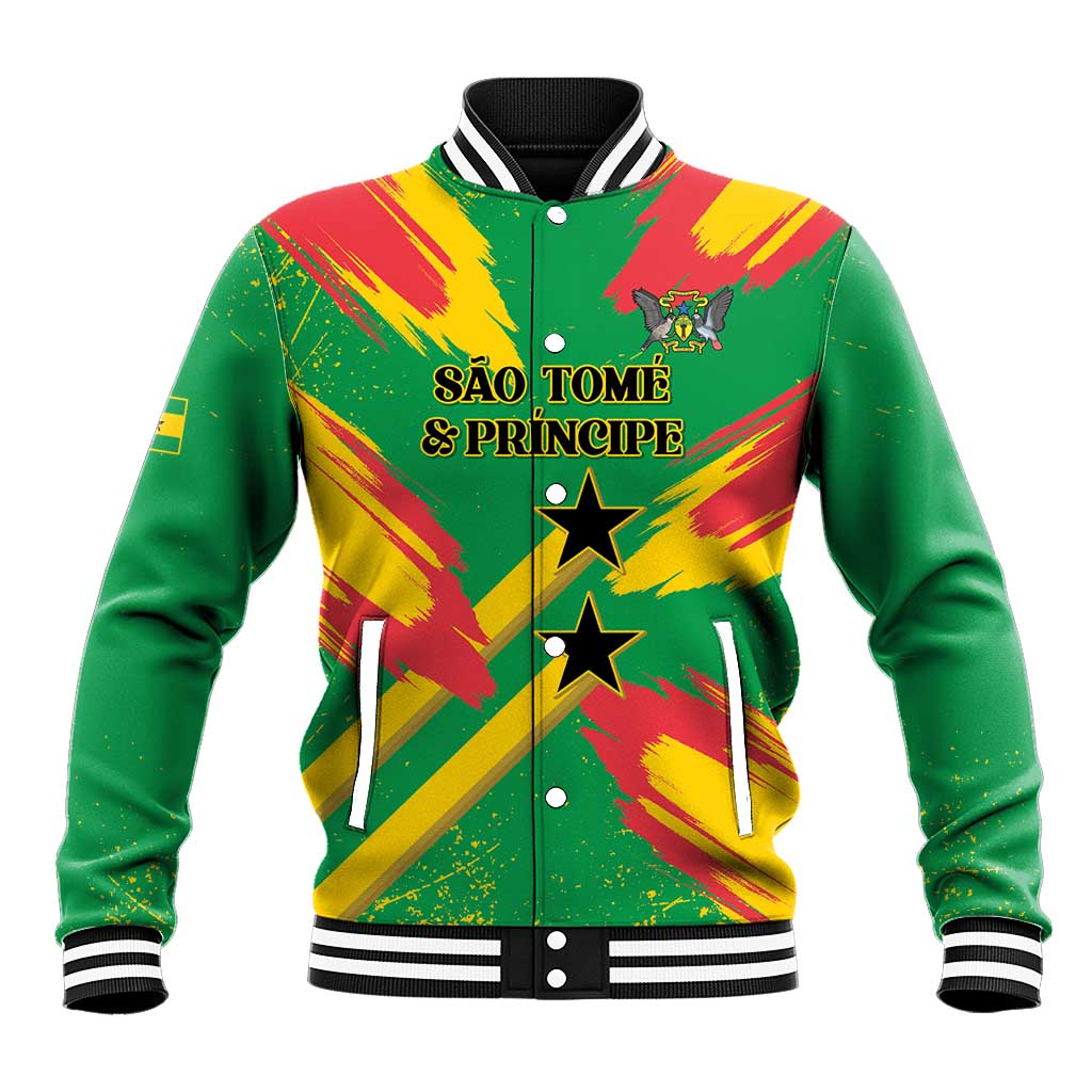 Custom Sao Tome and Principe Football Baseball Jacket Selecao dos Falcoes e Papagaios