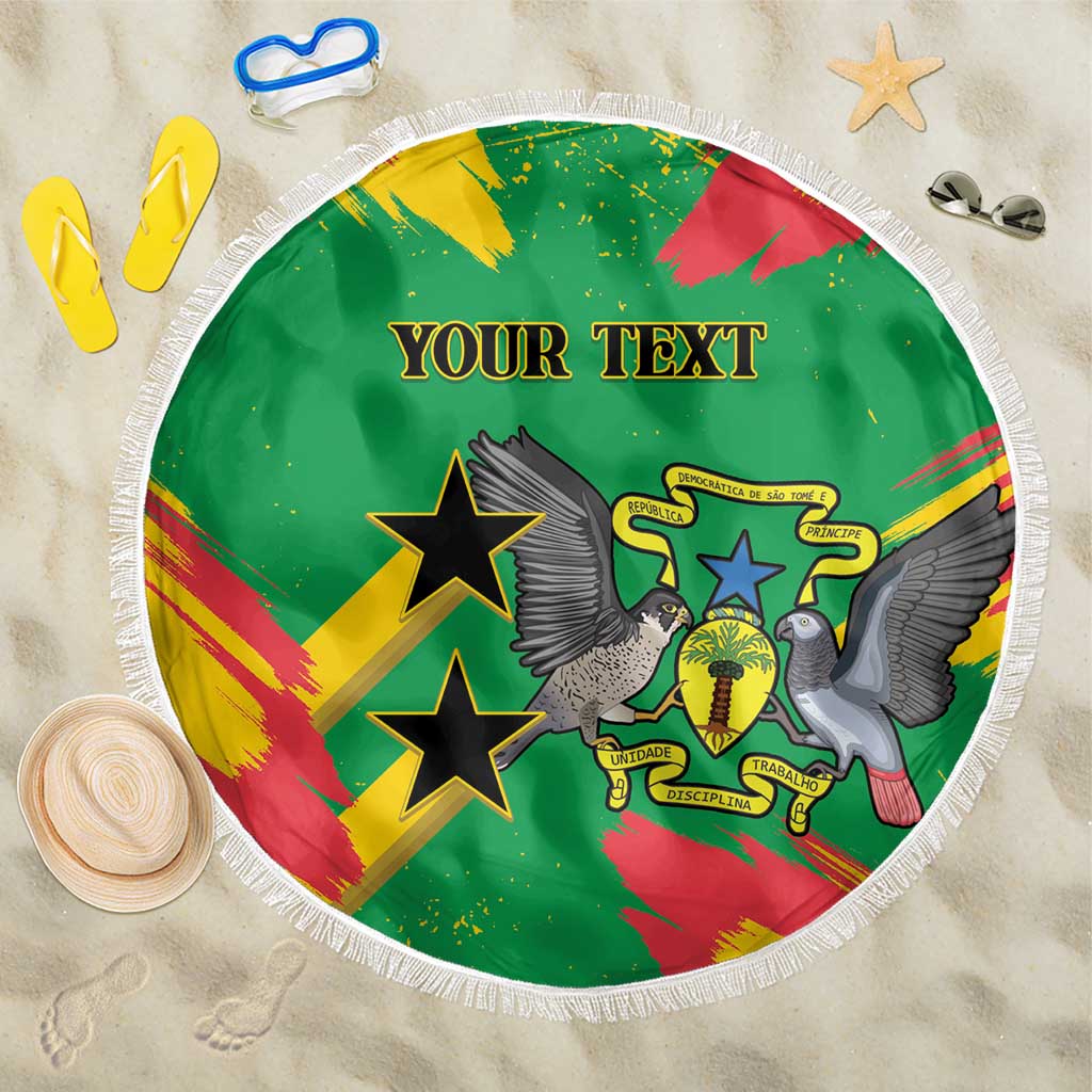Custom Sao Tome and Principe Football Beach Blanket Selecao dos Falcoes e Papagaios