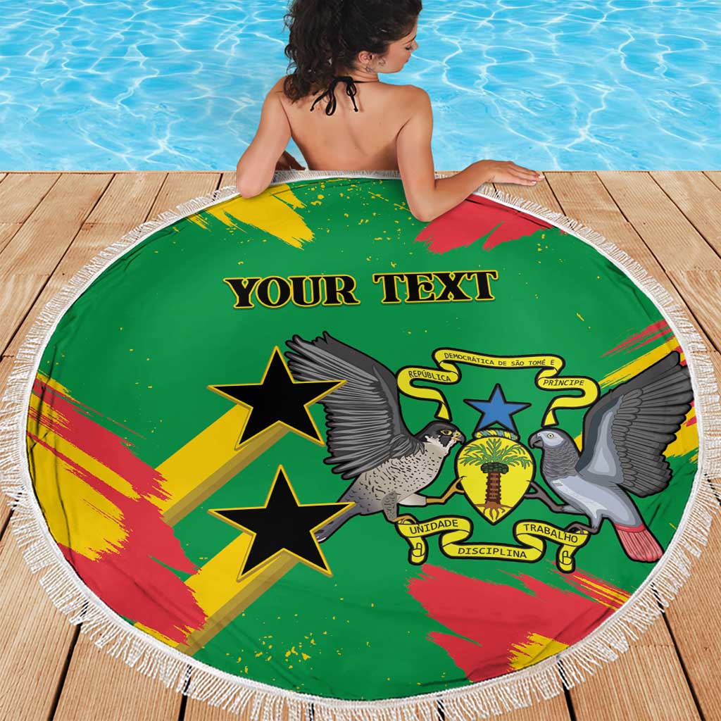 Custom Sao Tome and Principe Football Beach Blanket Selecao dos Falcoes e Papagaios