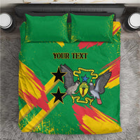 Custom Sao Tome and Principe Football Bedding Set Selecao dos Falcoes e Papagaios