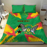 Custom Sao Tome and Principe Football Bedding Set Selecao dos Falcoes e Papagaios