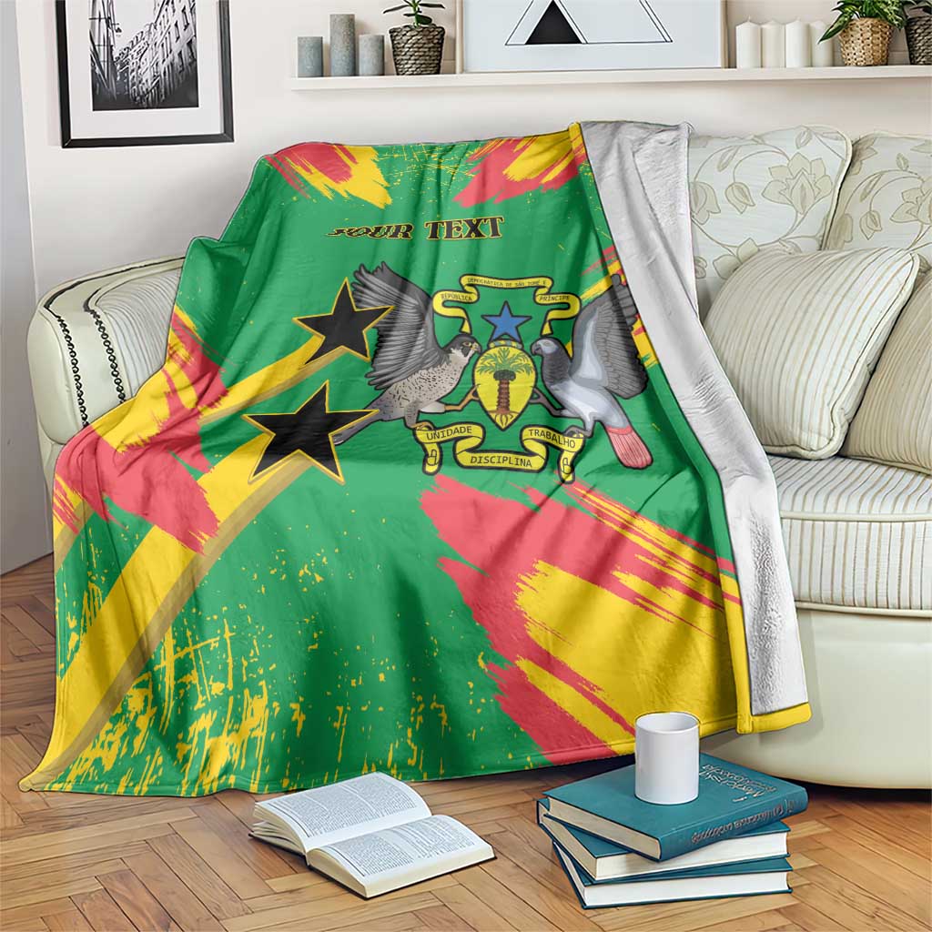 Custom Sao Tome and Principe Football Blanket Selecao dos Falcoes e Papagaios