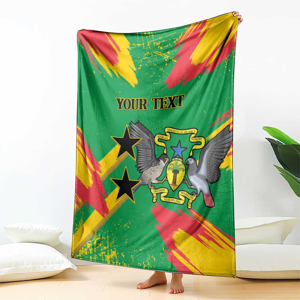 Custom Sao Tome and Principe Football Blanket Selecao dos Falcoes e Papagaios