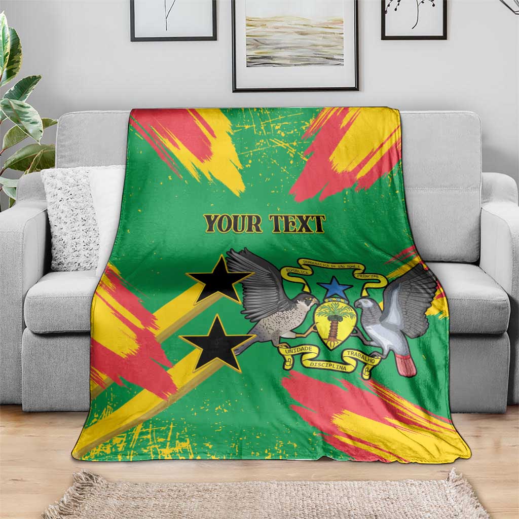 Custom Sao Tome and Principe Football Blanket Selecao dos Falcoes e Papagaios