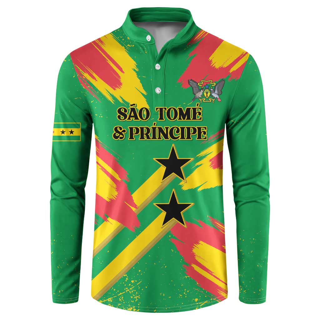 Custom Sao Tome and Principe Football Button Sweatshirt Selecao dos Falcoes e Papagaios