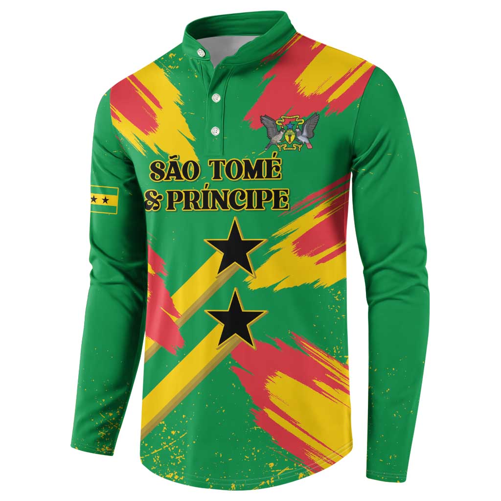 Custom Sao Tome and Principe Football Button Sweatshirt Selecao dos Falcoes e Papagaios