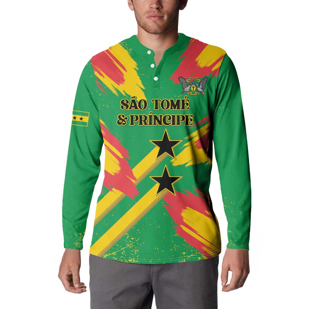 Custom Sao Tome and Principe Football Button Sweatshirt Selecao dos Falcoes e Papagaios