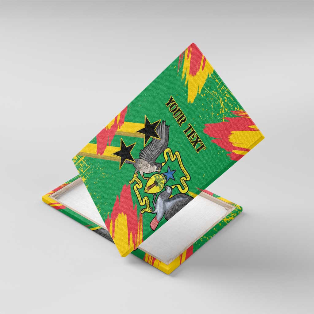 Custom Sao Tome and Principe Football Canvas Wall Art Selecao dos Falcoes e Papagaios