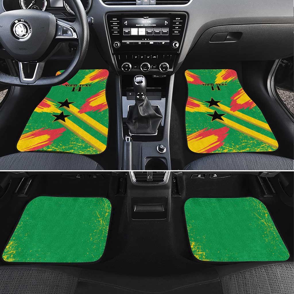 Custom Sao Tome and Principe Football Car Mats Selecao dos Falcoes e Papagaios