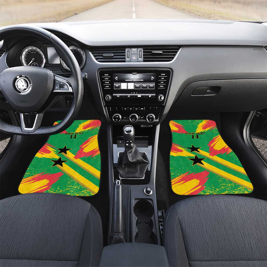 Custom Sao Tome and Principe Football Car Mats Selecao dos Falcoes e Papagaios