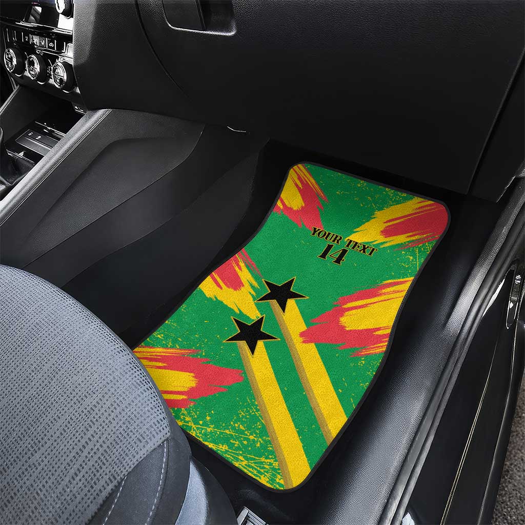 Custom Sao Tome and Principe Football Car Mats Selecao dos Falcoes e Papagaios