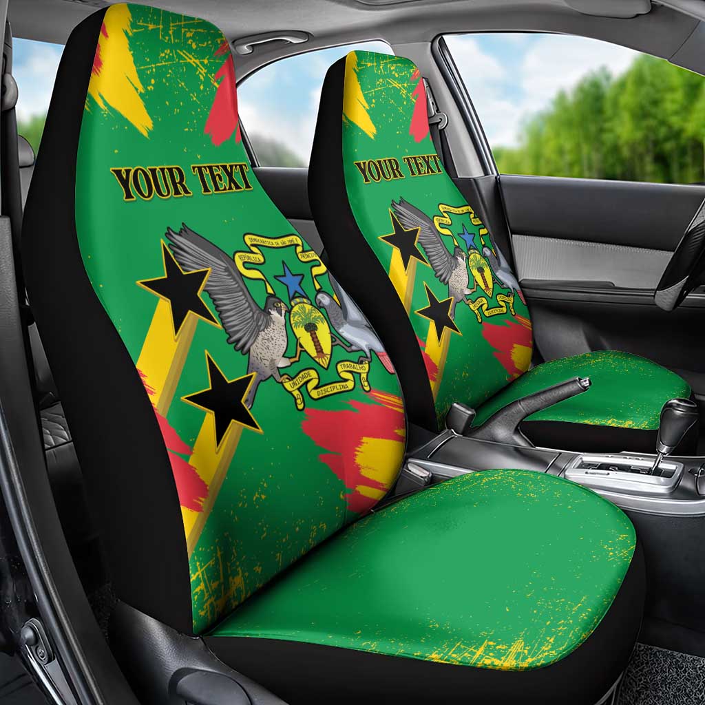 Custom Sao Tome and Principe Football Car Seat Cover Selecao dos Falcoes e Papagaios