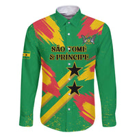 Custom Sao Tome and Principe Football Family Matching Long Sleeve Bodycon Dress and Hawaiian Shirt Selecao dos Falcoes e Papagaios