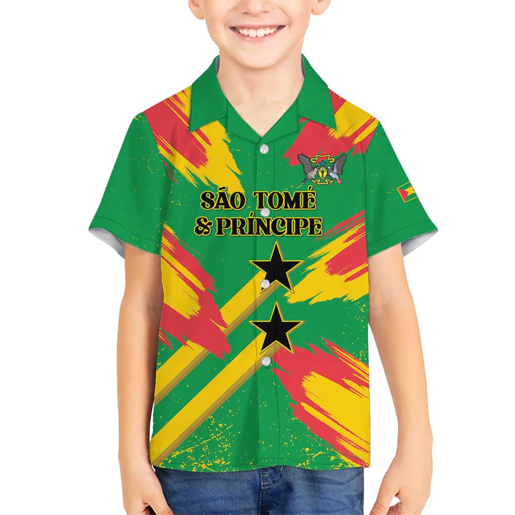 Custom Sao Tome and Principe Football Family Matching Long Sleeve Bodycon Dress and Hawaiian Shirt Selecao dos Falcoes e Papagaios