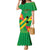 Custom Sao Tome and Principe Football Family Matching Mermaid Dress and Hawaiian Shirt Selecao dos Falcoes e Papagaios