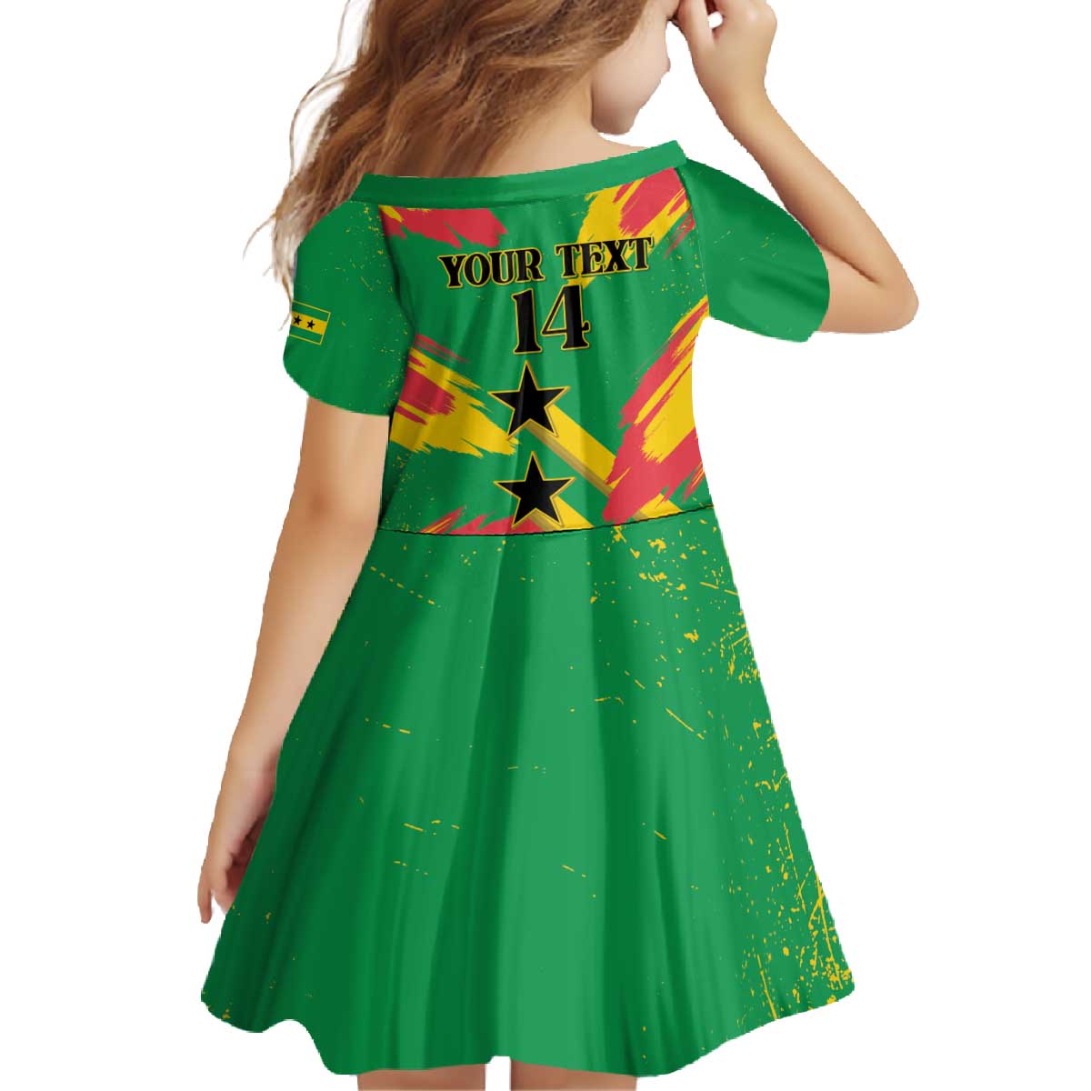 Custom Sao Tome and Principe Football Family Matching Off The Shoulder Long Sleeve Dress and Hawaiian Shirt Selecao dos Falcoes e Papagaios
