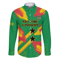 Custom Sao Tome and Principe Football Family Matching Off The Shoulder Long Sleeve Dress and Hawaiian Shirt Selecao dos Falcoes e Papagaios