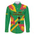 Custom Sao Tome and Principe Football Family Matching Off The Shoulder Long Sleeve Dress and Hawaiian Shirt Selecao dos Falcoes e Papagaios