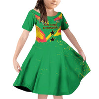 Custom Sao Tome and Principe Football Family Matching Off Shoulder Short Dress and Hawaiian Shirt Selecao dos Falcoes e Papagaios