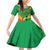 Custom Sao Tome and Principe Football Family Matching Off Shoulder Short Dress and Hawaiian Shirt Selecao dos Falcoes e Papagaios