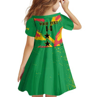 Custom Sao Tome and Principe Football Family Matching Off Shoulder Short Dress and Hawaiian Shirt Selecao dos Falcoes e Papagaios