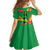 Custom Sao Tome and Principe Football Family Matching Off Shoulder Short Dress and Hawaiian Shirt Selecao dos Falcoes e Papagaios
